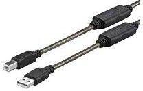 Kabel USB VivoLink USB-A - micro-B 20 m Czarny (PROUSBAB20)