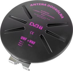 Antena RTV LP Antena dookólna do odbioru DVB-T czarna