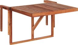 Shumee Stolik balkonowy wiszący akacjowy 60 x 40 cm ciemne drewno UDINE