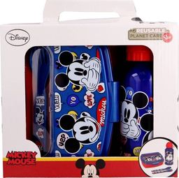 Mickey Mouse - Zestaw lunchbox, bidon 400ml, sztućce