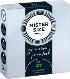 Mister Size Condoms prezerwatywy dopasowane do rozmiaru 47mm 3szt.
