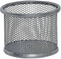 Q-Connect POJEMNIK NA PRZYBORY Q-CONNECT OFFICE SET, METALOWY, 90X68MM, SREBRNY KF15104