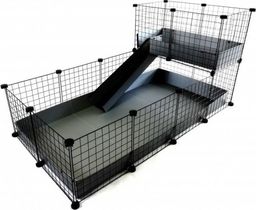 C&C Klatka modułowa 4x2 + Loft 2x1 + Rampa szara