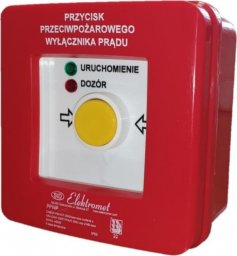 Elektromet Przycisk ppoż. n/t 2 tory prądowe 12A R-Z samoczynny diody czerw/ziel 230V AC/230V AC PPWP-3s A/4 904404