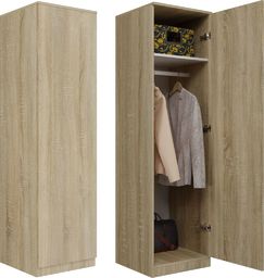 Topeshop SZAFA GARDEROBA DRZWI PÓŁKI SD-50 DĄB SONOMA