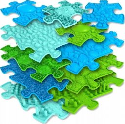 Askato Mata podłogowa sensoryczna Basic set blue/green 11 elementów MFK-064