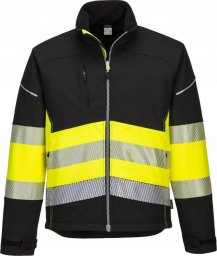 Portwest KURTKA OSTRZEGAWCZA SOFTSHELL PW375BKY ROZMIAR XXL
