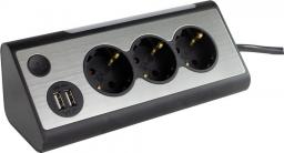 Listwa zasilająca REV LIGHT SOCKET 3 gniazda 1.4 m srebrna (2400050010)