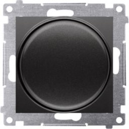 Kontakt-Simon Simon 54 Ściemniacz obrotowy do LED ściemnialnych 230 V (moduł) 2–250 W czarny mat max ilość zródeł LED 10 szt. DS9L.01/49