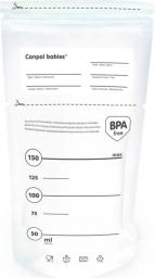 Canpol Woreczki na pokarm biały 20x150ml