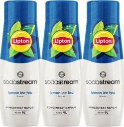 Sodastream 3 x Syrop Lipton Ice Tea cytrynowa 440 ml