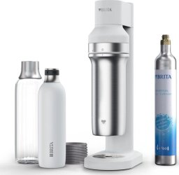Saturator Brita sodaTRIO Biały + Szklana butelka sodaTRIO 2-pak