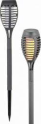 Saska Garden Pochodnia lampa solarna tańczące płomyki 12 led SMD szara