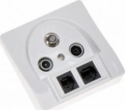 GNIAZDO KOŃCOWE GAR-SAT/2RJ R-TV SAT+RJ45+RJ11