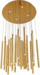 Lampa wisząca MAXlight LAMPA wisząca ORGANIC* P0242 Maxlight metalowa OPRAWA zwis LED 45W 3000K sople tuby złote