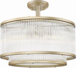 Lampa wisząca Zumaline Klasyczna LAMPA sufitowa SERGIO C0528-05H-V6AC Zumaline szklana OPRAWA plafoniera okrągła złota