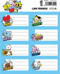 BT21 Line Friends BT21 - Zestaw 16 naklejek na zeszyty / książki