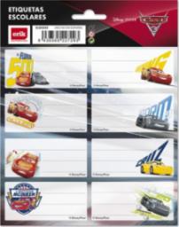 Cars Cars - Naklejki na zeszyt lub książkę (16 szt.)