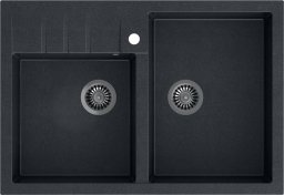 Zlewozmywak Quadron BILL 120 GraniteQ black diament/elementy stalowe
