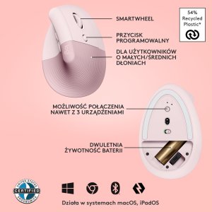 Mysz Logitech Lift Rose (910-006478) 11