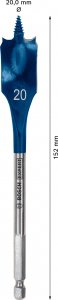Wiertło Bosch EXPERT Self Cut Speed, wiertło łopatkowe 20 × 152 mm 2