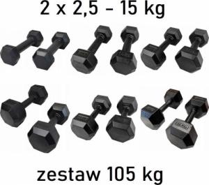 Kawmet ‎‎Hantle Hex żeliwne 12 x Różne rodzaje obciążenia w zestawie 2