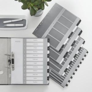 Leitz Przekładki plastikowe do nadruku tekstu na kartę, Leitz WOW, 110, biało-czarne 12150000 2