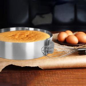 La Cucina Forma do pieczenia ciasta regulowana okrągła rozsuwana opaska do tortu stalowa obręcz 16-30 cm 2