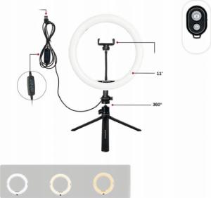 Lampa pierścieniowa AgfaPhoto AGFA ARL11 120 LED Ring VLOG + Statyw + Pilot 5