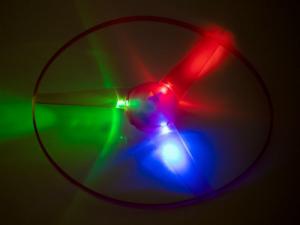 KIK Wyrzutnia latający dysk UFO śmigło LED 2