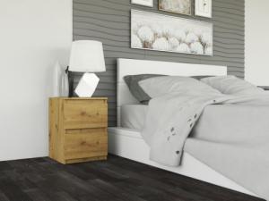 Topeshop M2 MALWA STOLIK NOCNY 2 SZUFLADY ARTISAN 3