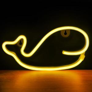 TelForceOne Neon LED WIELORYB ciepły biały Bat + USB FLNEO9 Forever Light 3