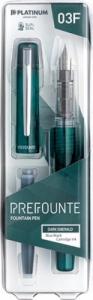Platinum Pióro wieczne Prefounte Dark Emerald, F, w plastikowym opakowaniu, na blistrze, zielone 2