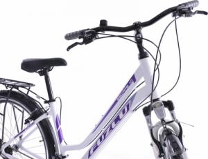 Fuzlu Rower trekkingowy 28 Fuzlu Escape 1.0 Lady (18") biały/fiolet/fiolet mat 2