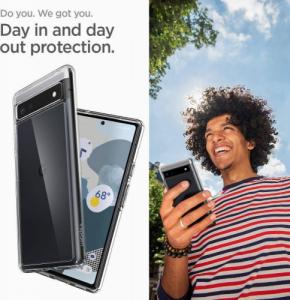 Spigen Etui Spigen Ultra Hybrid do Google Pixel 6A bezbarwne 9