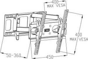Art Uchwyt ścienny AR-51 23'' - 60'' 2
