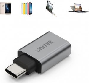 Adapter USB Unitek USB-A - USB-C Srebrny  (Y-A025CGY) 12