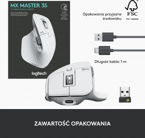 Mysz Logitech MX Master 3S Performance Pale Grey (910-006560) 9