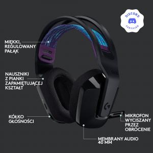 Słuchawki Logitech G535 LIGHTSPEED Czarne (981-000972) 6