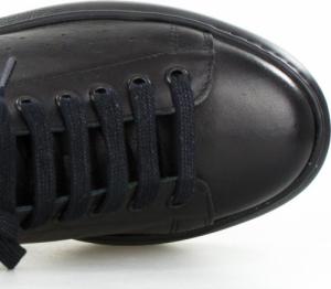 Estetino Sneakersy skórzane z wężową wstawką czarne Sempre-38 4