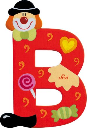 Sevi Drewniana literka B, Klaun (81738) 2
