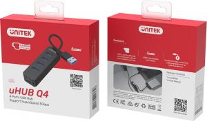 HUB USB Unitek 4x USB-A 3.1 Gen1 (H1117A) 3
