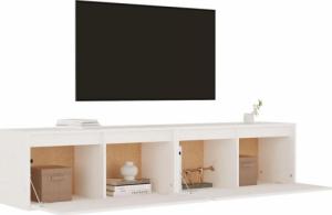 vidaXL Szafki ścienne, 2 szt., białe, 80x30x35 cm lite drewno sosnowe 7