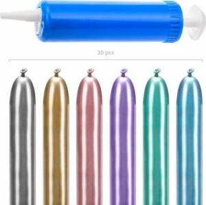 Party Deco Balony modeliny Glossy 130cm z pompką, mix one size 2