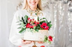 Party Deco Topper na tort "50", złoty, 20.5cm one size 2