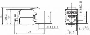 Intellinet Network Solutions Intellinet Moduł Keystone RJ45 Cat6a 10G beznarzędziowy ekranowany slim 7