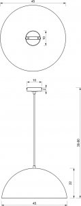Lampa wisząca Milagro Lampa wisząca BETA WHITE/GOLD 1xE27 45cm 6