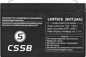 CSSB Akumulator żelowy 6V 7.2Ah 2