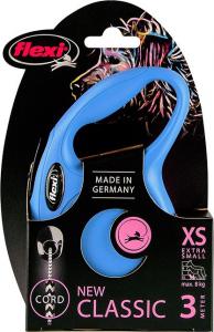 Flexi New Classic Smycz automatyczna Linka XS 3m Niebieska 2