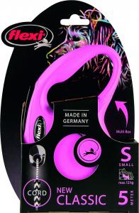Flexi New Classic Smycz automatyczna Linka S 5m Różowa 2